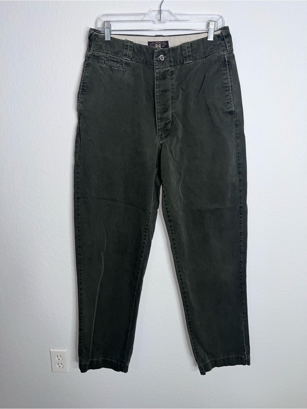 RRL Ralph Lauren Pants Mens 32 Chino Military Army Utility Workwear Twill G